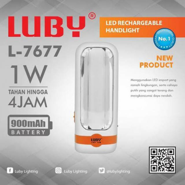 Lampu Emergency LUBBY L-7677 / Lampu Emergency 1 W