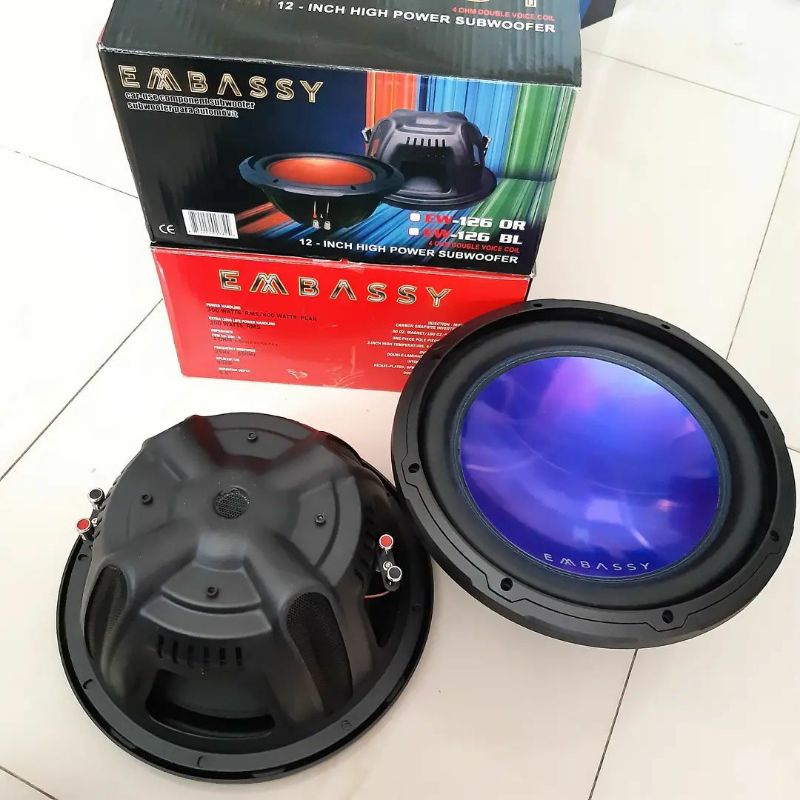Subwoofer Double Coil 12 Inch Embassy EW-126
