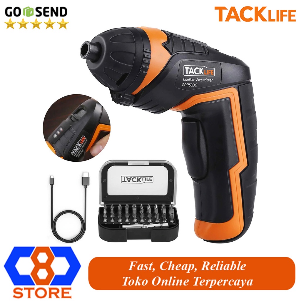 OBENG CORDLESS WIRELESS TACKLIFE SDP50DC RECHARGEABLE 30 MATA OBENG