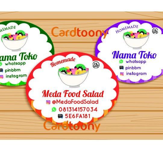 

[PRODUK 99MZH] Sticker / stiker label toko produk makanan salad buah sayur YLK