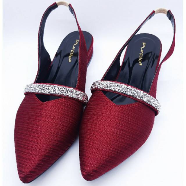 Sendal flat tali teplek Purple Shoes / Sendal Wanita / Sepatu Sendal Tali Wanita