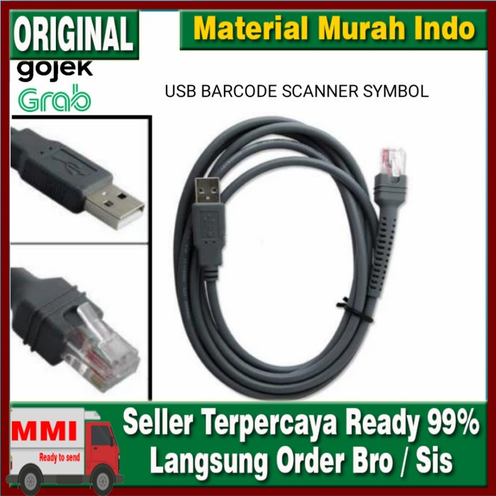 Kabel Scanner Barcode USB Motorola / Symbol