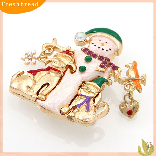 [ TERLARIS]Wedding Party Christmas Lovely Gift Jewelry Rhinestone Enamel Alloy Brooch Pin