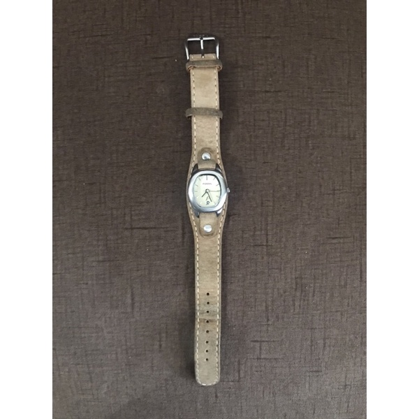 jam tangan fossil preloved second watch coklat gaban mini