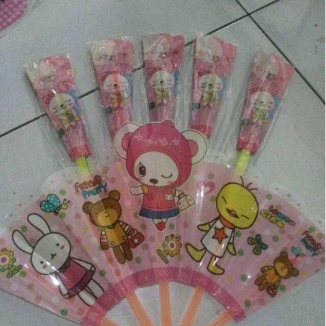Souvenir kipas plastik murah