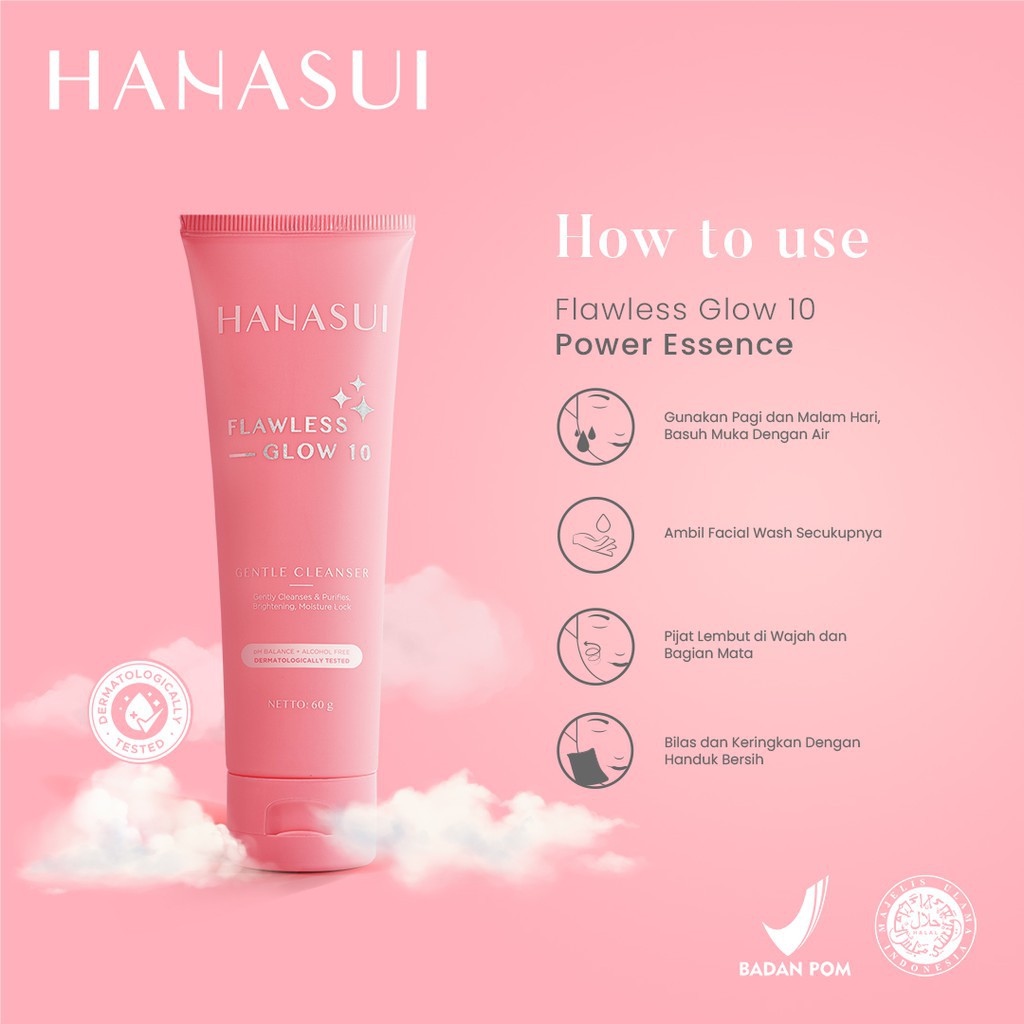 ✨ AKU MURAH ✨Hanasui Flawless Glow 10 Gentle Cleanser