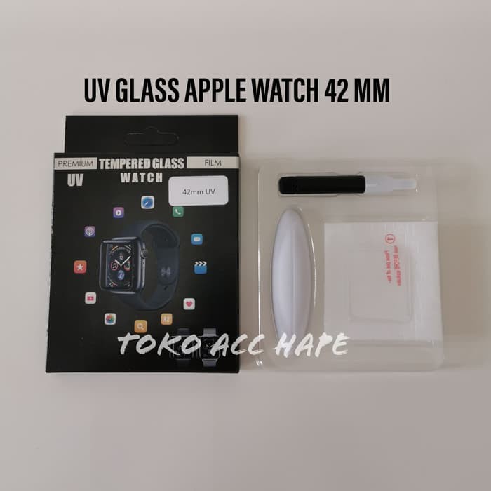 TEMPERED GLASS APPLE WATCH 42MM UV GLASS KACA UV GLUE TERBARU