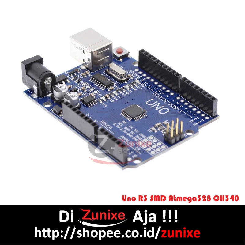 UNO R3 CH340 ATMEGA328P PLUS KABEL DAN PIN HEADER COMPATIBLE