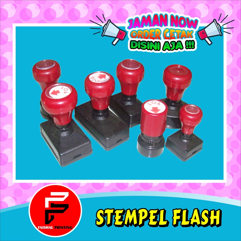 

stempel flash 1 warna, stempel otomatis