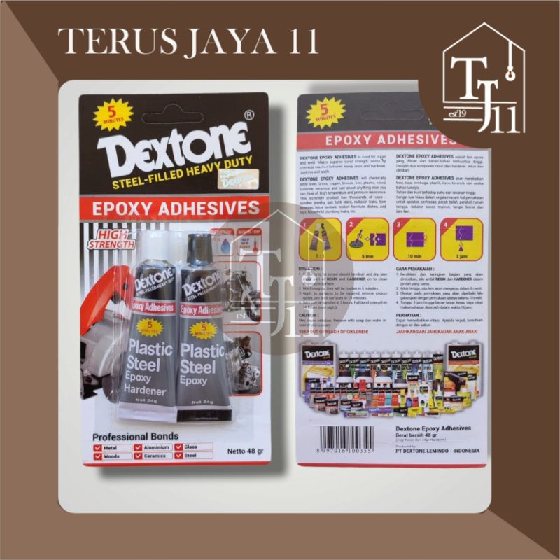 Lem Besi Dextone 5 menit 48gram/Lem Dextone 5 Menit/Perekat Material Serbaguna DEXTONE 5 menit ASLI