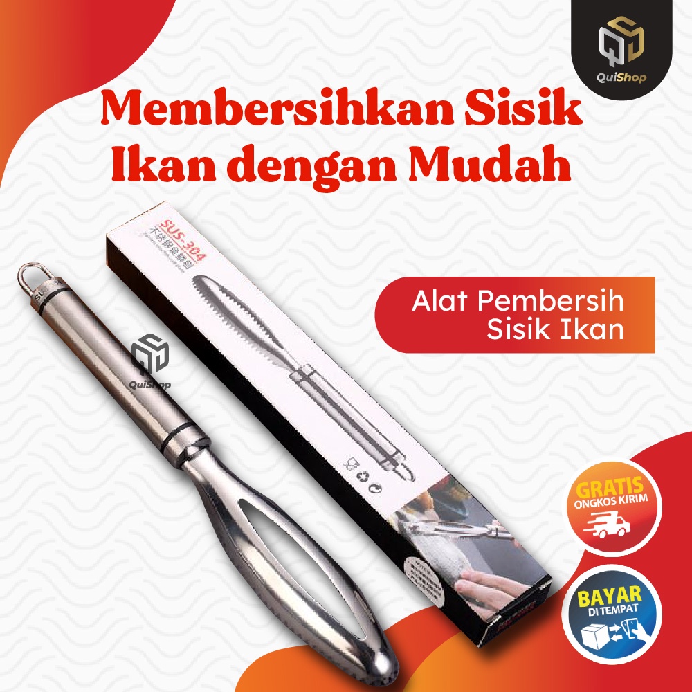 Alat Pembersih sisik ikan Stainless Steel 304 fish scale planer