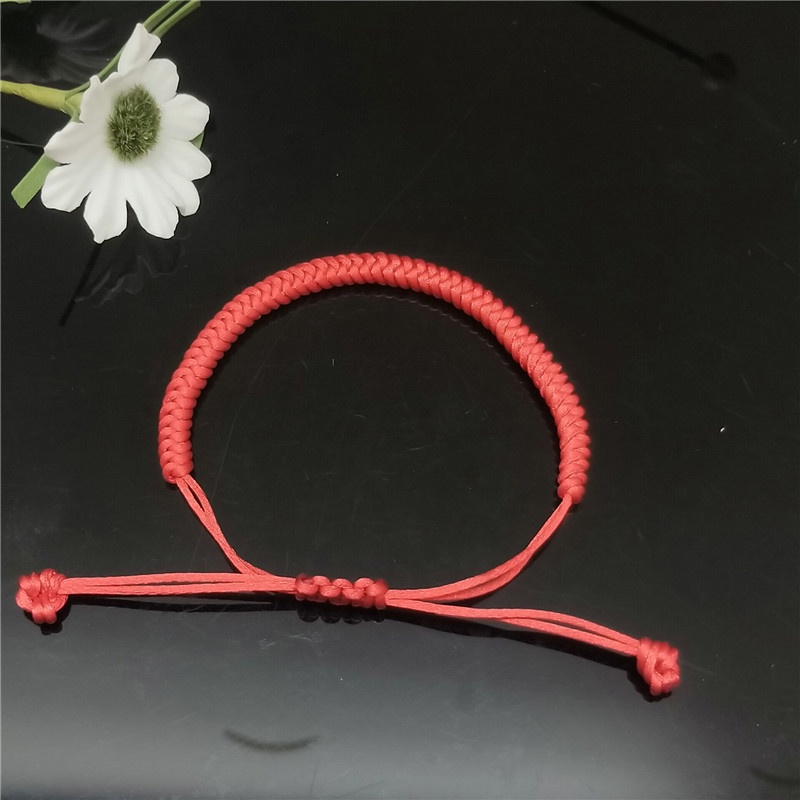 Merah tangan tali tenunan tangan sederhana merah tali gelang gelang untuk pria dan wanita/beberapa t