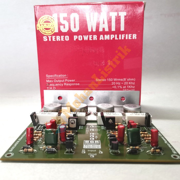 Power Kit Amplifier OCL 150 Watt TR Jengkol Stereo Bell BGR