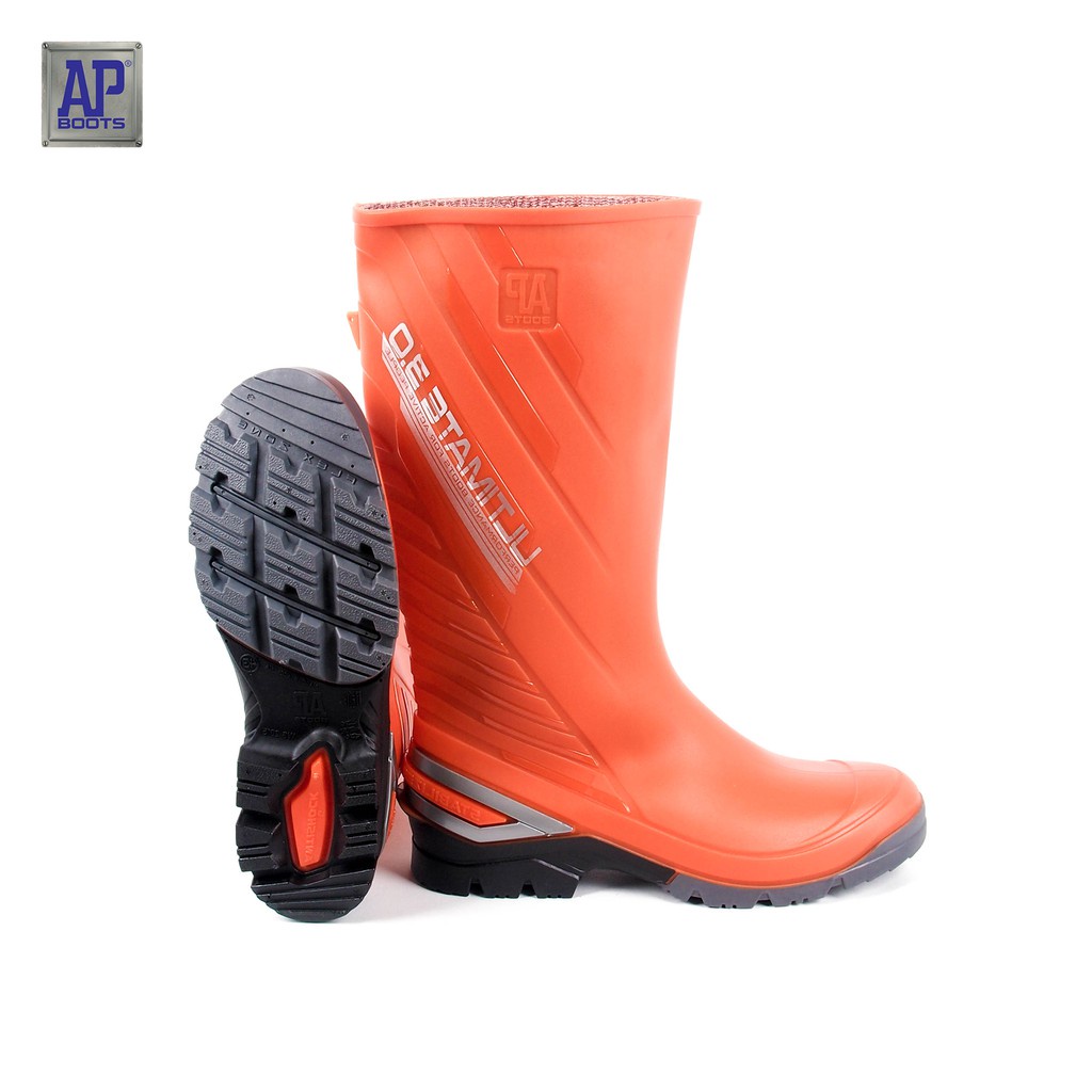 Ap Boots Ultimate 2015 3.0 Sepatu Safety Boot Panjang Anti Air Hijau Abu Hitam Orange