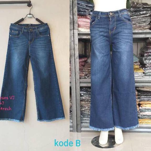 11 11rg 83 Sz 27 30 Celana Kulot Jeans V7 Wanita Import Rawis Bawah Softjeans Stretch Shopee Indonesia