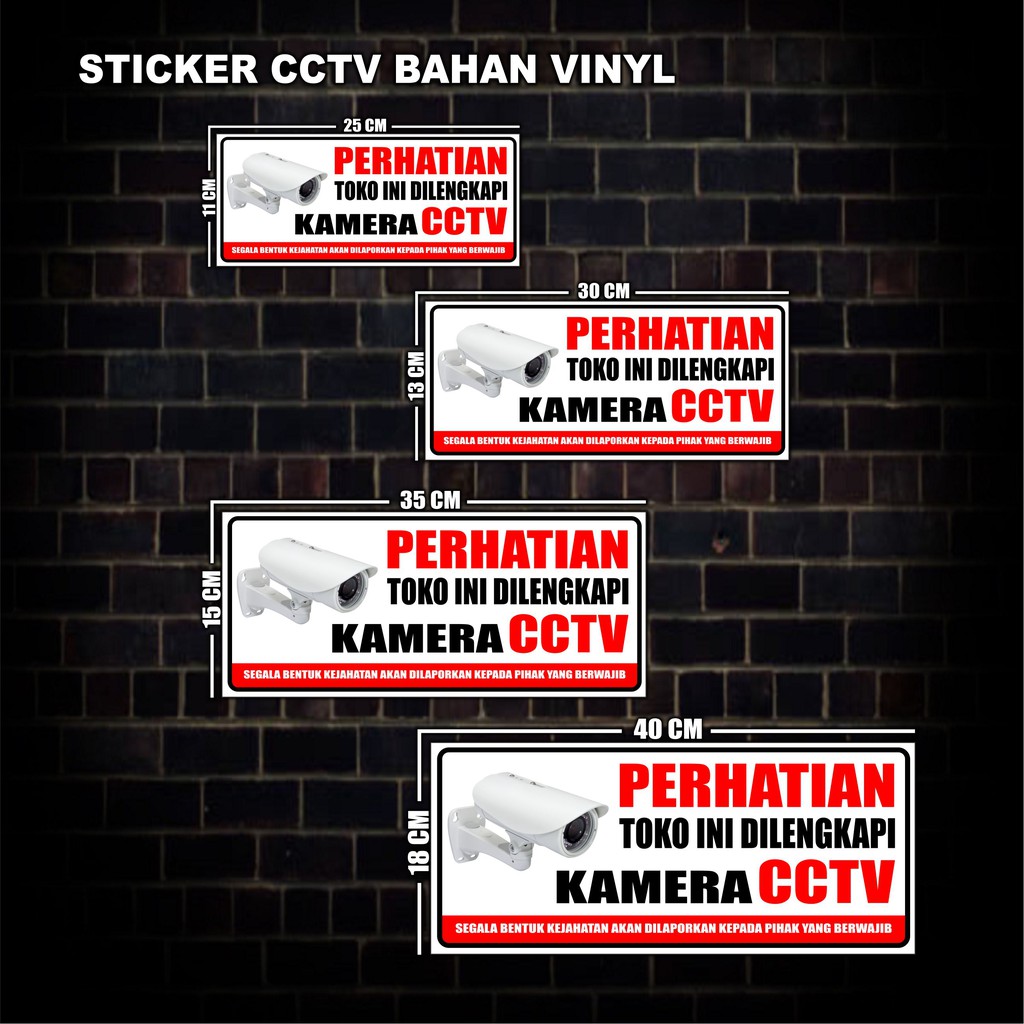 STIKER CCTV TOKO STICKER CCTV