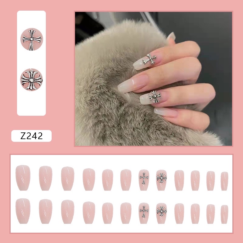 Kuku Palsu 【B29，lem cair】Nikah Wedding False Nailart Pengantin Tangan