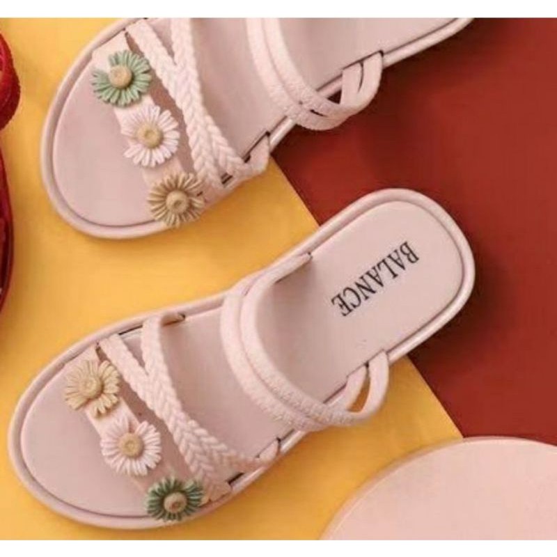 Sun-DAISY Sandal Jelly Anak Wanita Wedges Jelly Anak Sendal Karet Jelly Anak