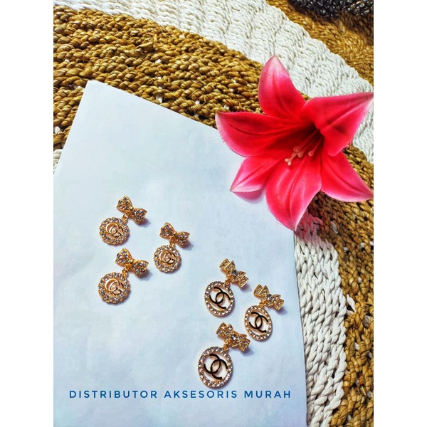 Bross pita kecil gantung Korea gold/bross hija/aksesoris jilbab