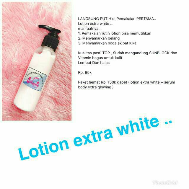 Lotion extra white vievie beauty skin care