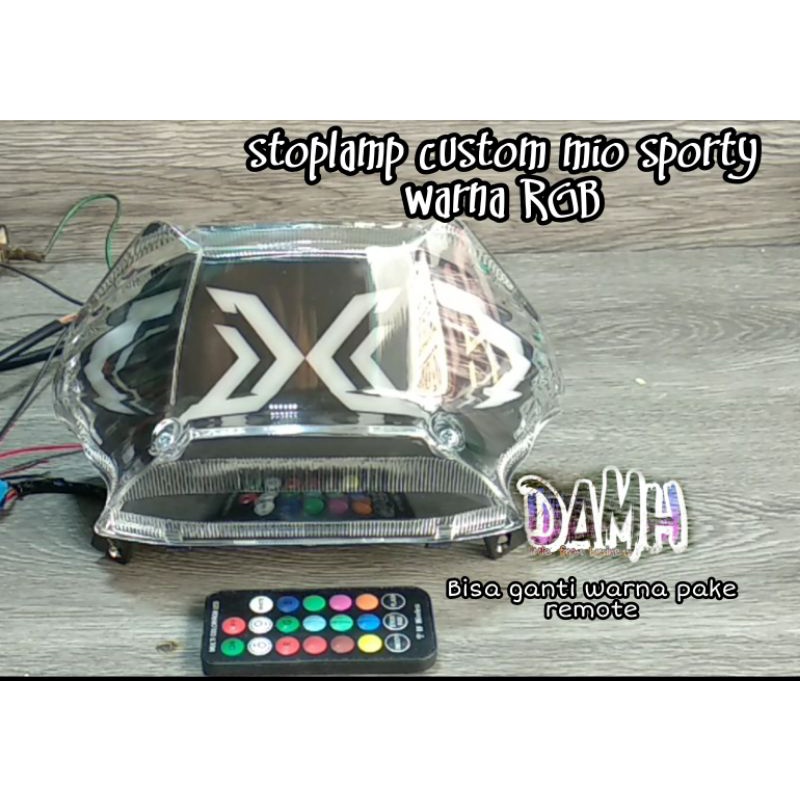 stoplamp custom lampu belakang yamaha mio smile mio karbu warna RGB