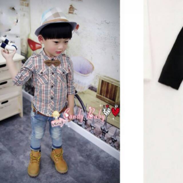 Setelan kemeja blueberry