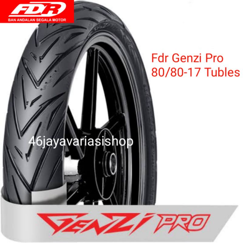 BAN LUAR TUBLES FDR GENZI PRO RING 17 UKURAN 80/80-17 ASLI FDR 80 80 17 TUBLES