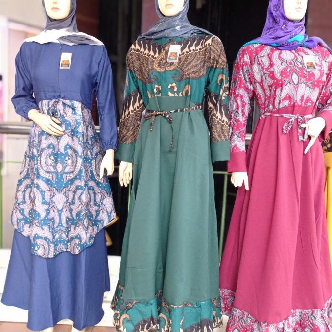 GAMIS BATIK /BATIK KOMBINASI/BATIK COUPLE/SEMI GAMIS MUSLIM/BATIK