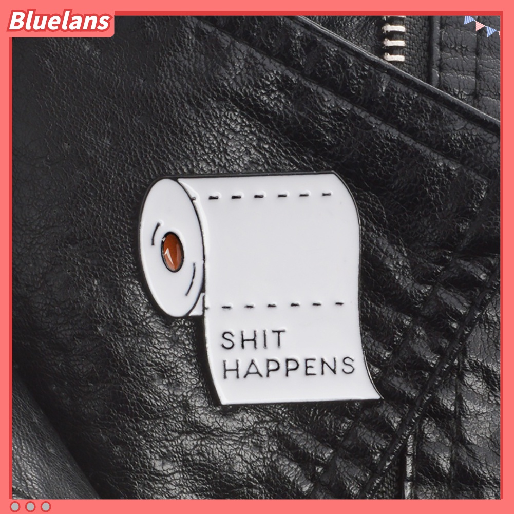 Bros Pin Enamel Bentuk Kertas Print Tulisan Untuk Dekorasi Topi