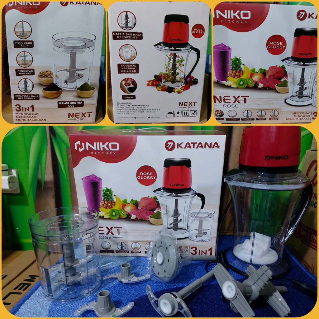 Niko Food Chopper Katana Next Rose 3in1