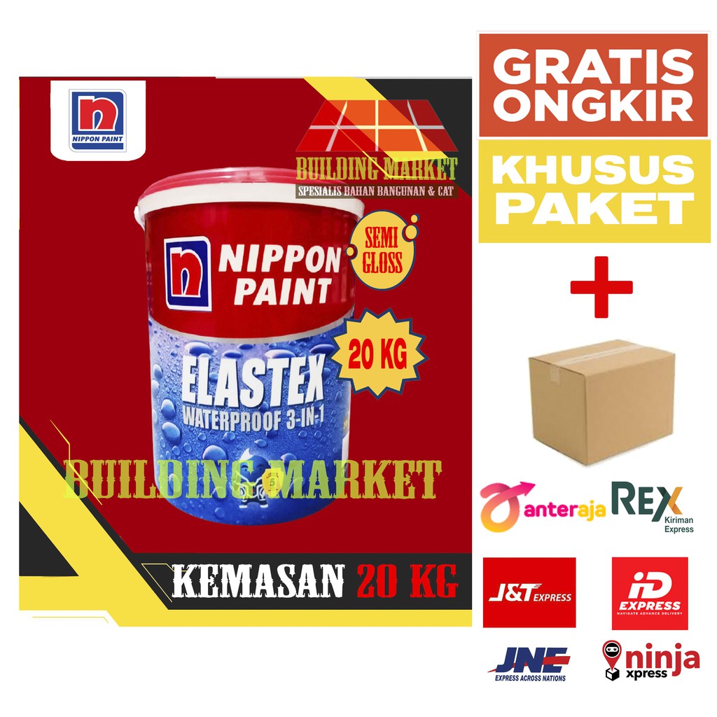 CAT TEMBOK ELASTEX WATERPROFING CAT NIPPON PAINT ELASTEX 20 KG (PAKET)