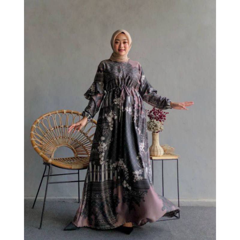 Gamis Maxmara Luxury Gamis Premium Gamis Rayon Viscose Homedress Maxmara Baju Gamis Wanita // Laudya