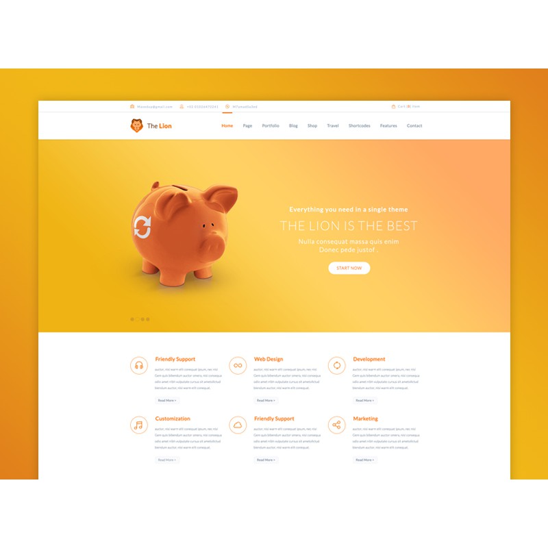 

The Lion – Multi-Purpose PSD Template