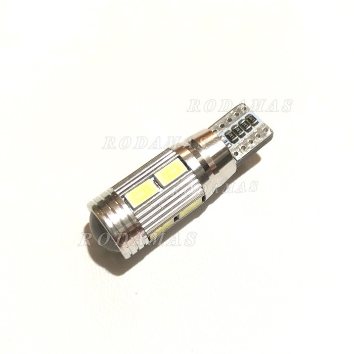 Lampu LED Mobil Motor Senja T10 CANBUS 5630 5730 10 Mata/SMD PROYEKTOR