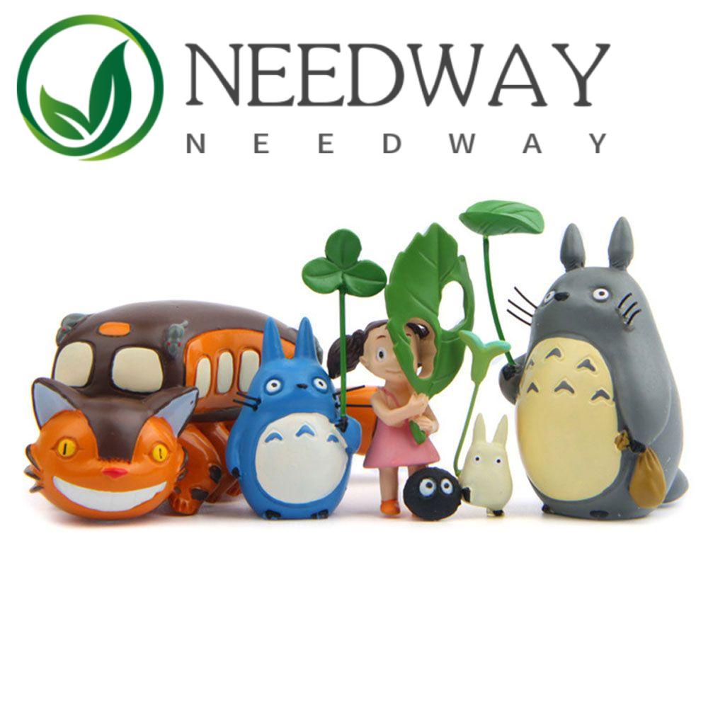 Needway  PVC Model Toys Gifts My Neighbor Figurine Hayao Totoros Cat Mini Doll ornaments Miyazaki Anime Toy Figures Doll Toys Studio Ghibli Figurine Model