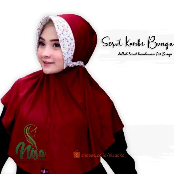 Jilbab Serut Adiba Bergo Jokowi Kombinasi Motif Bunga Dailyhijab Jersey