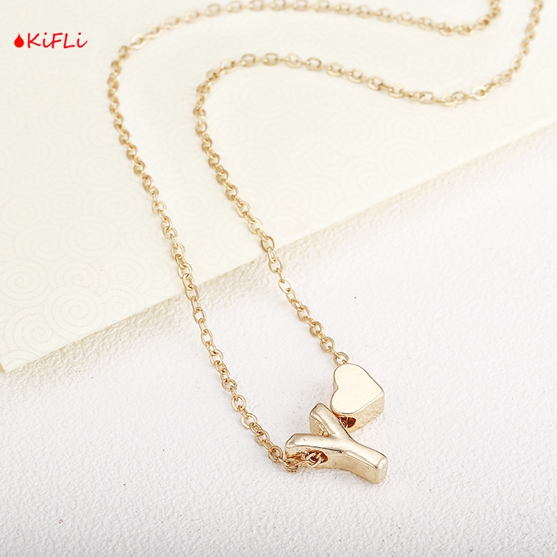 Kalung Titanium Wanita,26 Letters Chain Necklace Fashion, Fashion Accessories,Gift Untuk Wanita