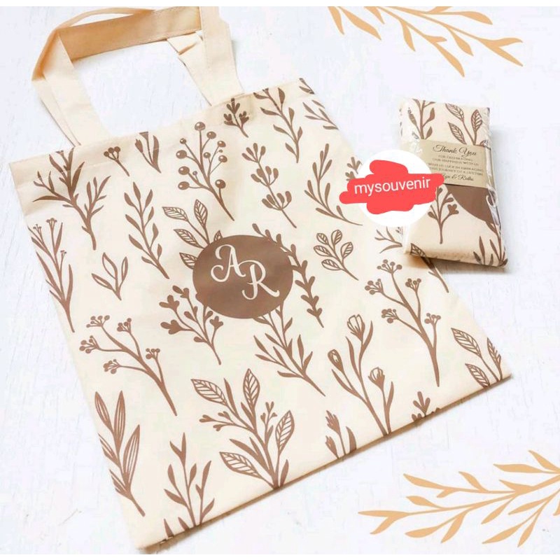 Tote Bag Tas Souvenir Pernikahan Undangn  Ucapan Terima Kasih Wedding Nikah Unik Kekinian