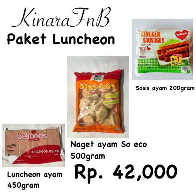 

Paket hemat luncheon belfoods 450gr