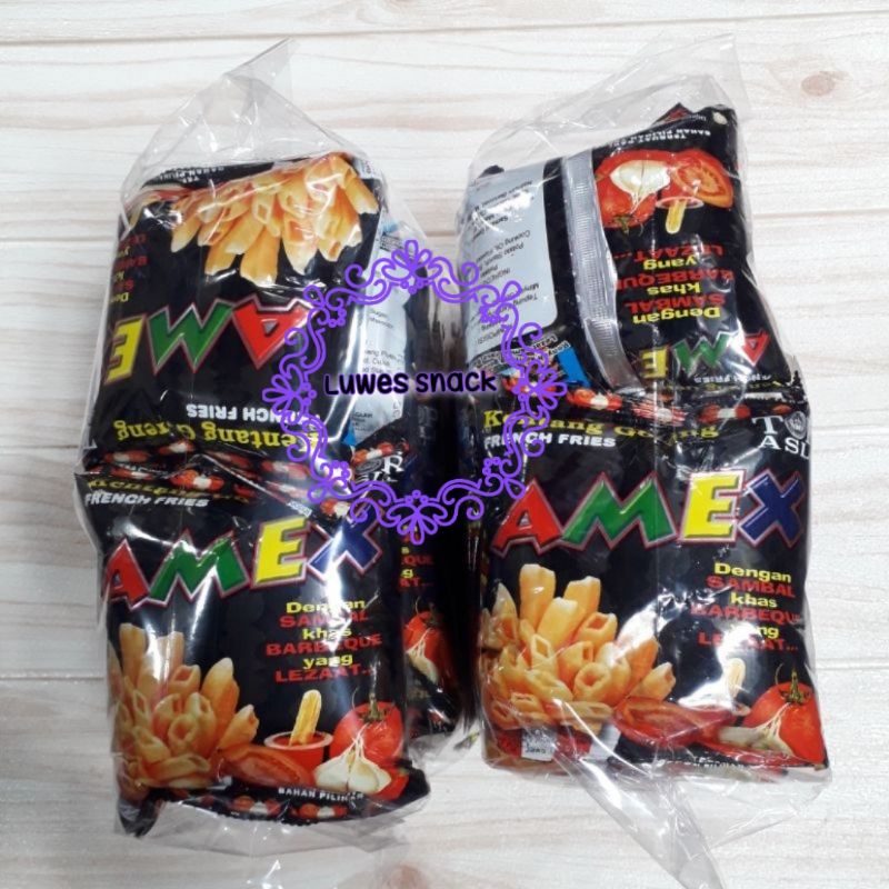 

Amex isi 10pcs-jajan jadul - snack jadul -makanan ringan-camilan-chiki2