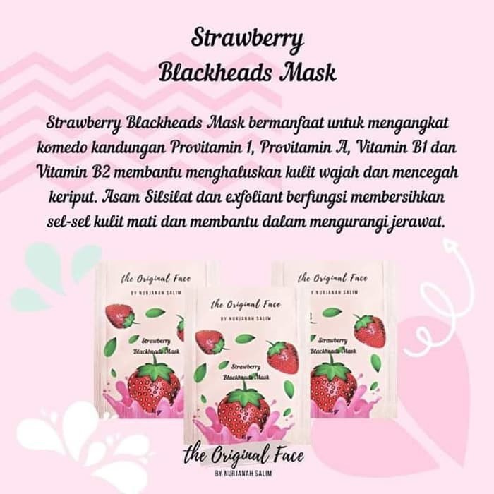 BEST!!! Masker Strawberry untuk komedo / masker wajah / masker komedo by NURJANAH SALIM