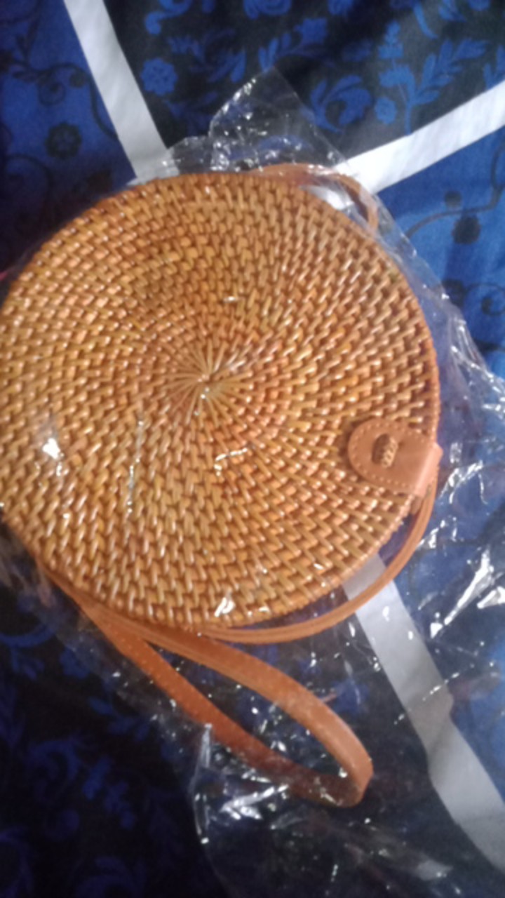[big Sale] Tas Rotan Bulat Bali Polos Berwarna Ata Murah Diameter 20cm,18cm,15cm