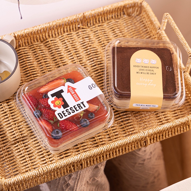 korean Dessert Box Cup KOTAK Premium Cup Puding Tiramisu Salad Kue 10pcs