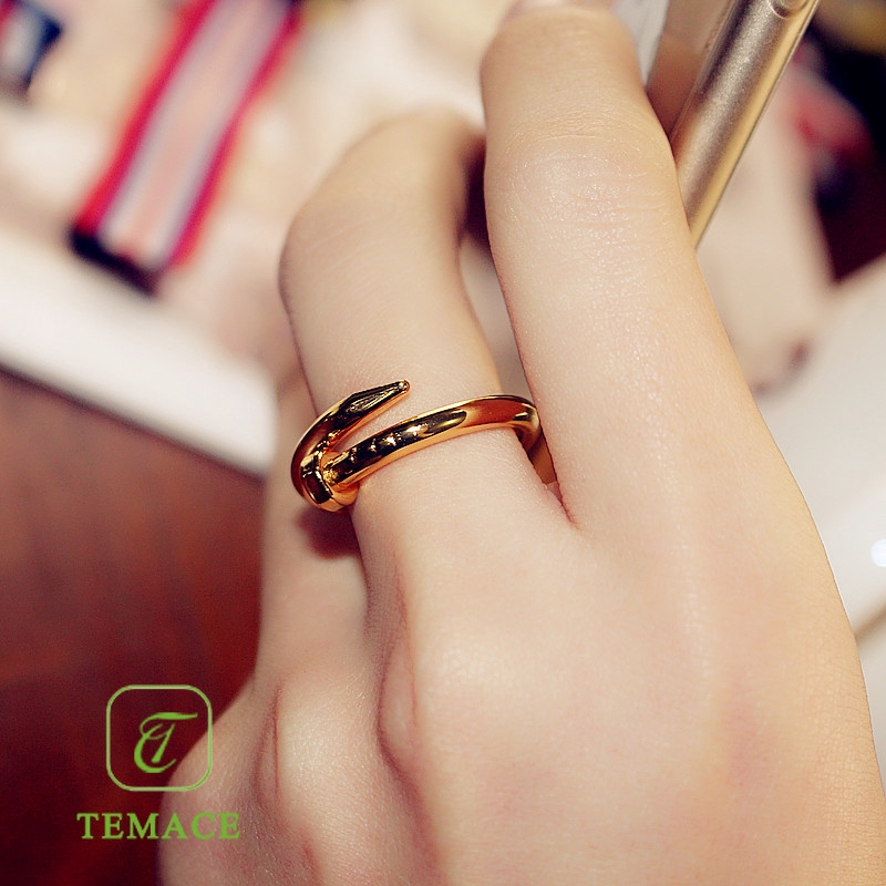 Cincin Titanium Wanita Lapis Emas Anti Karat CT20-18