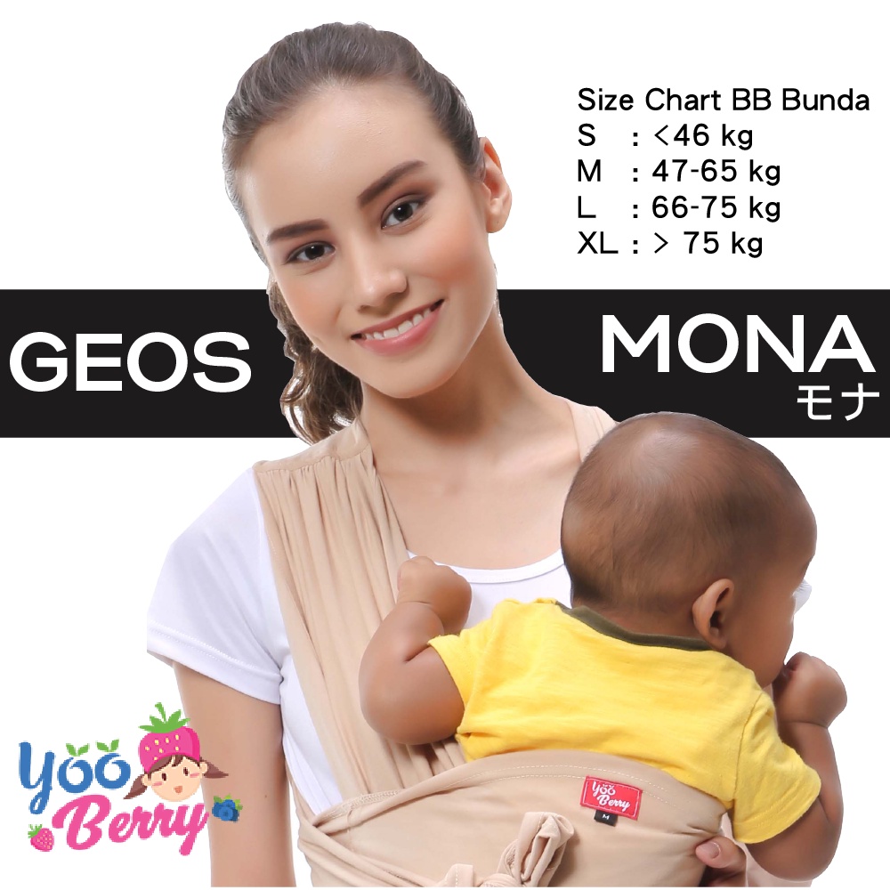 YooBerry Geos 3in1 Mona Gendongan Bayi Depan Samping ANT003 Berry Mart