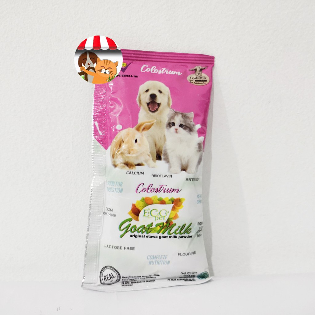 Eco Pet Goat milk colostrum 1 Box isi 10 sachet - Susu Kambing Untuk Hewan