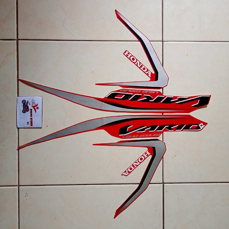 stiker striping motor Honda vario 150 2019 merah
