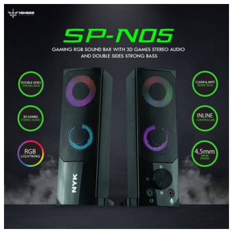 Speaker USB NYK SP N 05  /  N05 /  SP-N05 RGB Soundbar SP-N03 - RGB NYK SP N03 &amp; NYK SPN 03