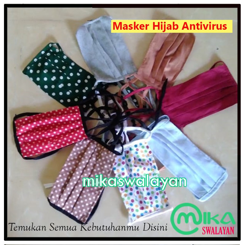 Masker Kain Hijab | Masker Kain Hijab Katun | Masker Kain Hijab Premium