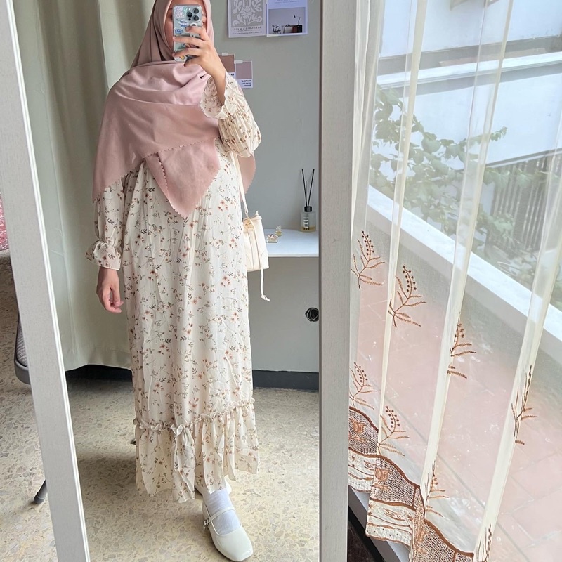 Floral Korean Maxi Long Vintage Dress